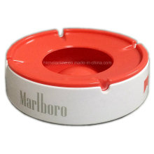 Round Red Ashtray with Lid